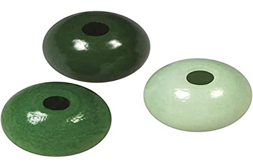 Rayher 1252700 drewniane perły mieszanka FSC 100%, 8 mm ø, polerowane, SB-Btl 82 sztuki