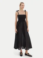 Sukienki - KARL LAGERFELD Sukienka letnia A2W46009 Czarny Regular Fit - miniaturka - grafika 1