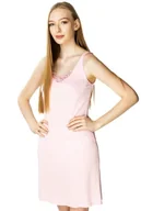 Bielizna nocna - Elegancka halka damska Amelia : Kolor - Różowy, Rozmiar - 44 - miniaturka - grafika 1