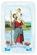 Ikony i obrazy sakralne - Obrazki z modlitwą do Świętego Krzysztofa - miniaturka - grafika 1