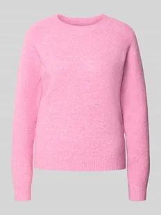 Sweter z dzianiny o kroju regular fit z raglanowymi rękawami model ‘DOFFY’ - Swetry damskie - miniaturka - grafika 1