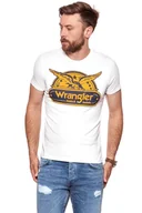 Koszulki męskie - Wrangler, T-shirt męski, Ss Eagle Tee Offwhite W7B74Fk02, rozmiar S - miniaturka - grafika 1
