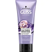 Maski do włosów - Gliss Kur Schwarzkopf Gliss Hair Repair Purple Maska do włosów blond i rozjaśnionych  200ml - miniaturka - grafika 1