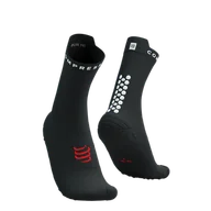 Skarpetki sportowe męskie - COMPRESSPORT Skarpetki do biegania wysokie ProRacing Socks V4 black/white - miniaturka - grafika 1
