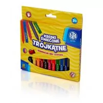 Astra Kredki świecowe trójkątne 12 kolorów - Przybory szkolne - miniaturka - grafika 1