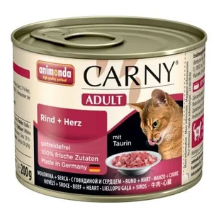 Animonda Cat Carny Adult smak: wołowina i serca 200g puszka - Mokra karma dla kotów - miniaturka - grafika 2