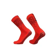 Piłka nożna - Skarpety Piłkarskie Antypoślizgowe FG 39-45 - Czerwone - miniaturka - grafika 1