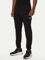Spodnie sportowe męskie - EA7 Emporio Armani Spodnie dresowe 8NPP67 PJVRZ 1200 Czarny Regular Fit - miniaturka - grafika 1
