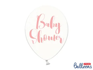 Baby shower Party Deco Balon przezroczysty na Dziewczynki 30 cm 6 szt SB14C-202-099P-6 - Baby shower i roczek - miniaturka - grafika 1