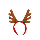Ozdoby bożonarodzeniowe - Opaska brązowe rogi - miniaturka - grafika 1