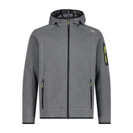 Kurtki męskie - CMP męska kurtka Knit-Tech ze stałą czapką, Antracyt i kwas, 60 - miniaturka - grafika 1