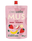 Koncentraty warzywne, przeciery - MUS JABŁKO-BANAN-TRUSKAWKA 200G OWOLOVO - miniaturka - grafika 1