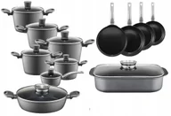 Zestawy garnków i patelni - AMBITION VERSO KPL GARNKÓW Z POKRYWAMI BRYTFANNA 20 częśći XXL INDUKCJA - miniaturka - grafika 1