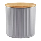 Pojemniki kuchenne - Pojemnik bambusowy z pokrywką Curly szary 10 cm - miniaturka - grafika 1