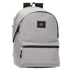 Pepe Jeans Aris Evergreen Plecak na notebooka 15,6" Podwójna komora Szary 31 x 44 x 17,5 cm Poliester by Joumma Bags - Plecaki - miniaturka - grafika 1
