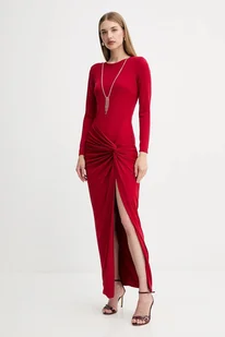 Fracomina sukienka kolor czerwony maxi dopasowana FQ25WD3006W62601 - Sukienki - miniaturka - grafika 1