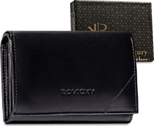 Rovicky Skórzany kompaktowy portfel damski Rovicky NoSize - Portfele - miniaturka - grafika 1