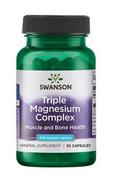 Witaminy i minerały - SWANSON Triple Magnesium Complex 400mg 30kaps Magnez Trzy Formy- suplement diety - miniaturka - grafika 1