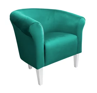 ATOS Fotel Milo MG20 nogi 20 białe turkus - Fotele ATOS Fotel Milo MG20 nogi 20 białe turkus - Fotele - miniaturka - grafika 1