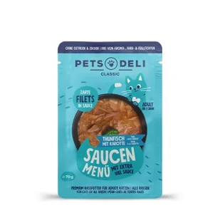 Karma mokra dla kotów Adult Menu w sosie Tuńczyk z marchewką 12 x 70 g - Mokra karma dla kotów - miniaturka - grafika 1