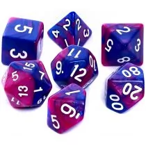 Rebel Komplet kości RPG Dwukolorowe Granatowo-fioletowe OD 24,99zł - Akcesoria do gier planszowych - miniaturka - grafika 1