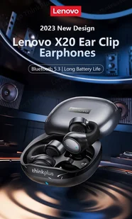Lenovo X20 Ear Clip TWS - Słuchawki - miniaturka - grafika 1