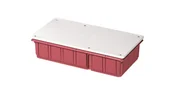 Rozdzielnie elektryczne - elettrocanali Puszka podtynkowa z pokrywą seria 350 294x152x70 czerwony-biały EC350C7 EC350C7 - miniaturka - grafika 1