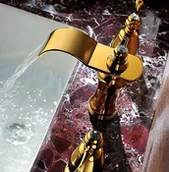 Baterie umywalkowe - Bateria umywalkowa retro BELLONE złota - złoty - miniaturka - grafika 1