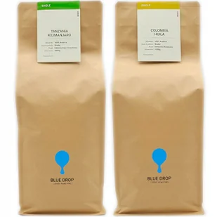 Kawa ziarnista 100% Arabica Kolumbia Huila 1kg Tanzania Kilimanjaro 1kg - Kawa - miniaturka - grafika 1