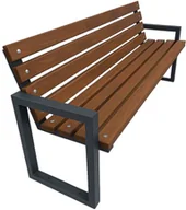Ławki ogrodowe - Ogrodowa ławka w kolorze orzech F6-T52 - miniaturka - grafika 1