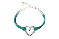 Bransoletki - Bransoletka Damska Z Serduszkiem Miętowa - miniaturka - grafika 1