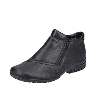 Rieker Damskie botki L46A3, czarny, czarny, czarny, czarny, czarny, czarny, 00 00, 36 EU - Botki damskie - miniaturka - grafika 1