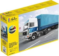 Modele do sklejania - Heller 57703 Volvo F12-20 Globe Trotter & Twin - Axle Semi Trailer - Starter Set 1:32 - miniaturka - grafika 1