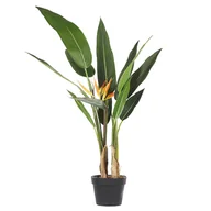 Sztuczne kwiaty - Beliani Sztuczna roślina doniczkowa 115 cm STRELITZIA TREE - miniaturka - grafika 1