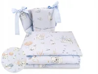 Pościel dla dzieci - Pościel dziecięca 3 częściowa z ochraniaczem 135x100 Foczki blue Miminu - miniaturka - grafika 1