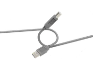 Kable USB - Kabel ISY IUC-1006 USB-A do USB-B 2.0, 3 m Szary - miniaturka - grafika 1