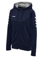Kurtki i kamizelki sportowe damskie - Hummel Bluza "Logo" w kolorze granatowym - miniaturka - grafika 1