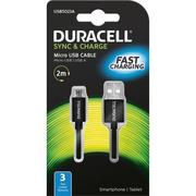 Kable USB - DURACELL Duracell Kabel USB-A micro USB 2m czarny - miniaturka - grafika 1