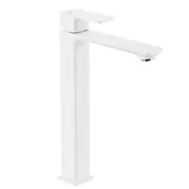 Baterie umywalkowe - KFA Bateria umywalkowa wysoka biała Dust 30.6 cm Armatura - miniaturka - grafika 1