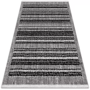 Dywan zewnętrzny tarasowy wzór Czarne paski 140x210 cm - Dywany zewnętrzne - miniaturka - grafika 1