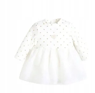 GUESS BIAŁA SUKIENKA DZIECIĘCA Z DŁUGIM RĘKAWEM W GROSZKI 56-68 GMA - Sukienki GUESS BIAŁA SUKIENKA DZIECIĘCA Z DŁUGIM RĘKAWEM W GROSZKI 56-68 GMA - Sukienki - miniaturka - grafika 1