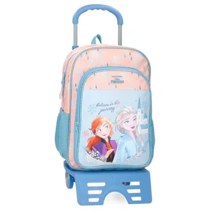 Joumma Disney Frozen Believe in The Journey Plecak szkolny z wózkiem, niebieski 30 x 40 x 13 cm poliester 13,2 l, Niebieski, plecak szkolny na kółkach - Plecaki szkolne i tornistry - miniaturka - grafika 1