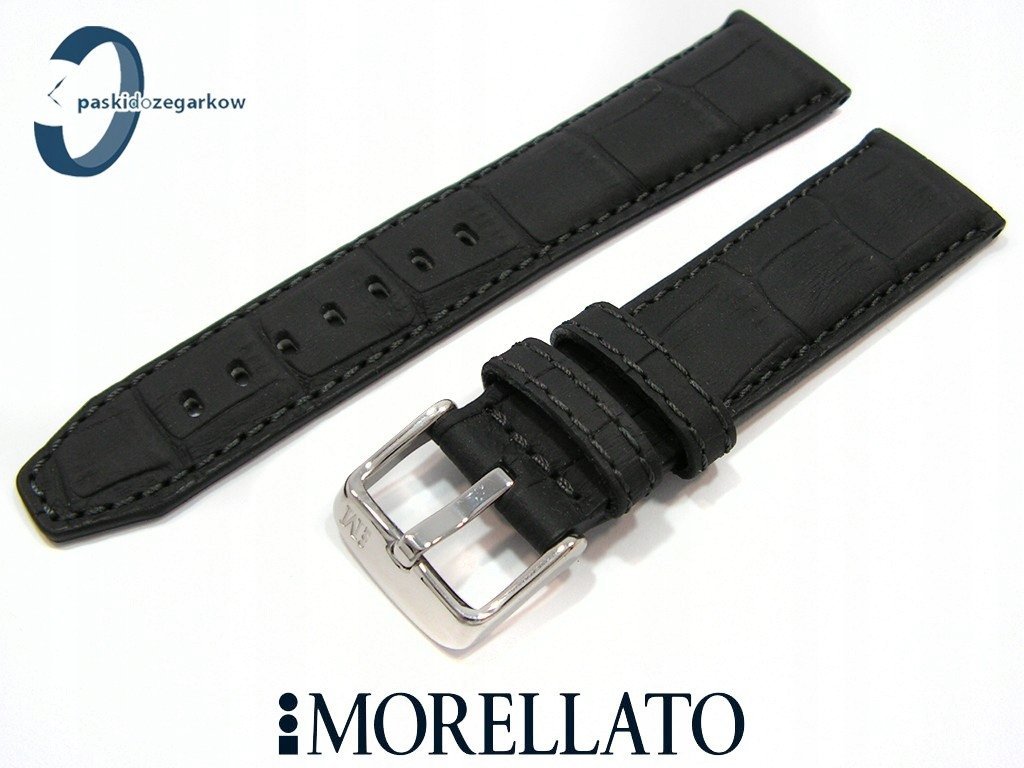 Pasek MORELLATO SOCCER 22 mm skórzany wodoodporny czarny