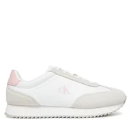 Sneakersy damskie - Sneakersy Calvin Klein Jeans Runner Laceup Mg Nylon Mix YW0YW01828 Biały - miniaturka - grafika 1