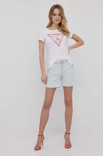 Koszulki i topy damskie - Guess t-shirt bawełniany kolor biały - grafika 1