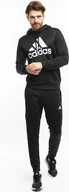 Dresy męskie - Adidas Dres męski adidas Terry Hooded Tracksuit czarny IP1610 S - miniaturka - grafika 1
