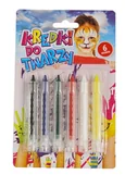 Charakteryzacja - Kredki do twarzy 6 kolorów - miniaturka - grafika 1