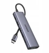 Huby USB - Hub / adapter USB-C 6w1 UGREEN CM511 USB-C do 2x USB DisplayPort 4K 60Hz 2x USB-C PD 100W - miniaturka - grafika 1