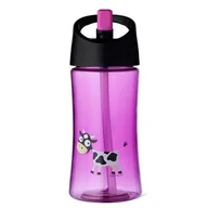Bidony dla dzieci - CARL OSCAR Carl Oscar Transparentny bidon ze słomką 350 ml Purple - Cow - miniaturka - grafika 1