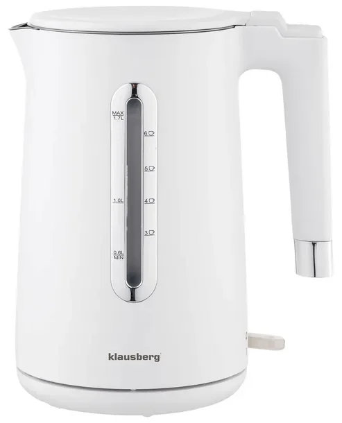 Czajnik Elektryczny Bezprzewodowy Biały 2200w Bez Bpa Free 1,7l Klausberg
